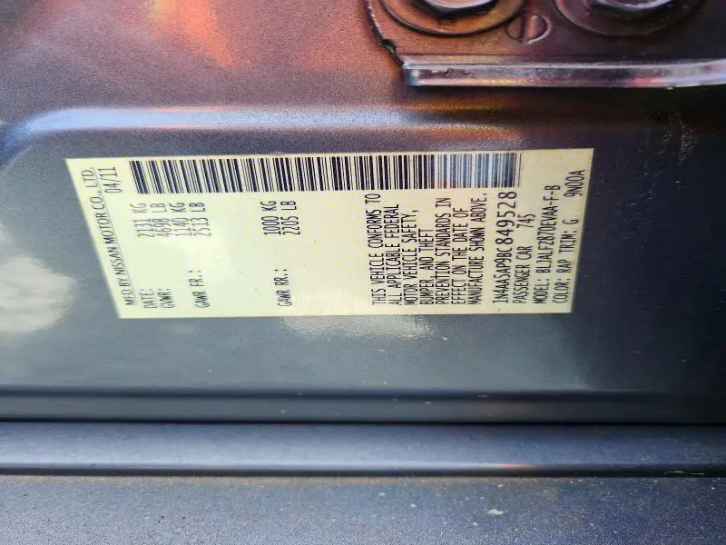 2011 NISSAN MAXIMA 3.5 S  