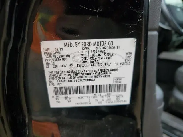 2012 FORD ESCAPE XLT  