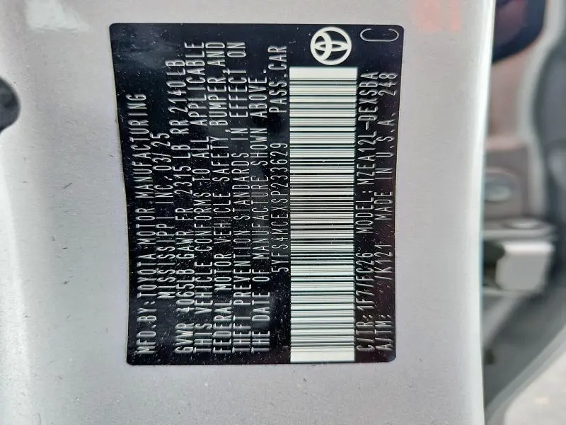 2025 TOYOTA COROLLA SE  