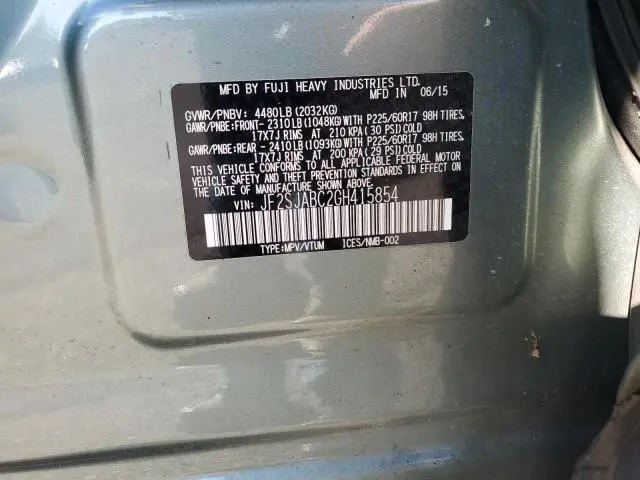 2016 SUBARU FORESTER 2.5I  