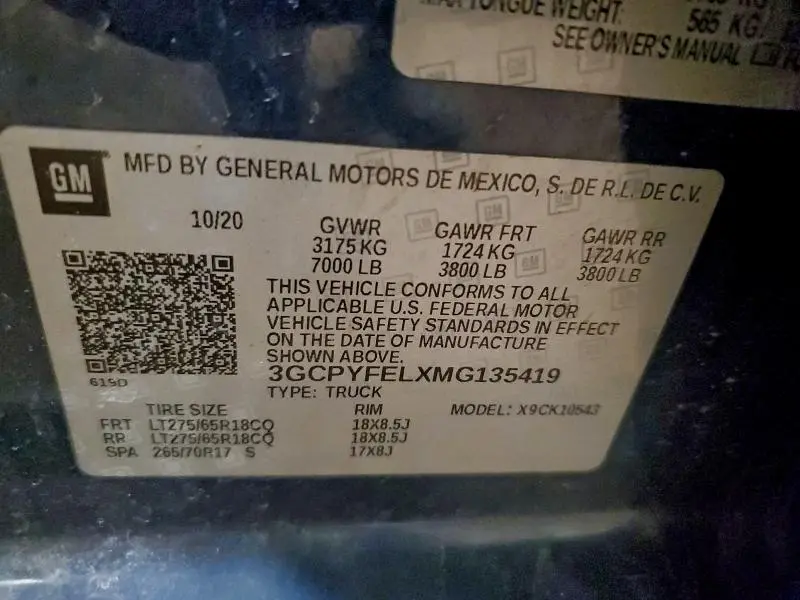 2021 CHEVROLET SILVERADO K1500 LT TRAIL BOSS  