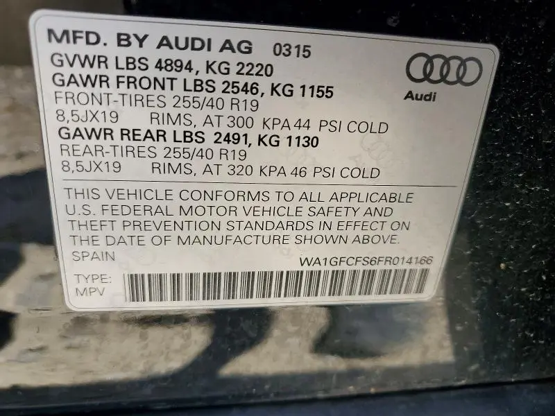 2015 AUDI Q3 PRESTIGE  