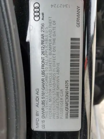 2016 AUDI A6 PREMIUM PLUS  