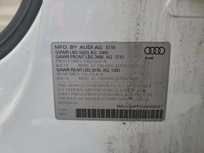 2017 AUDI Q5 PREMIUM  