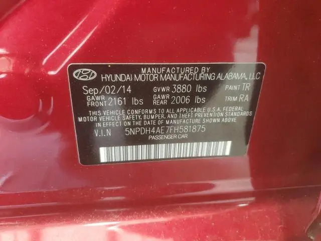 2015 HYUNDAI ELANTRA SE  