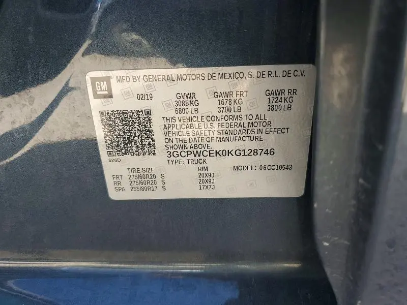2019 CHEVROLET SILVERADO C1500 LT  