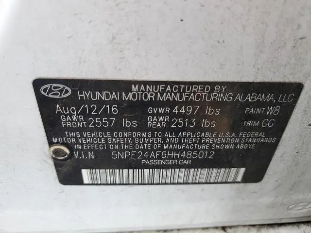 2017 HYUNDAI SONATA SE  