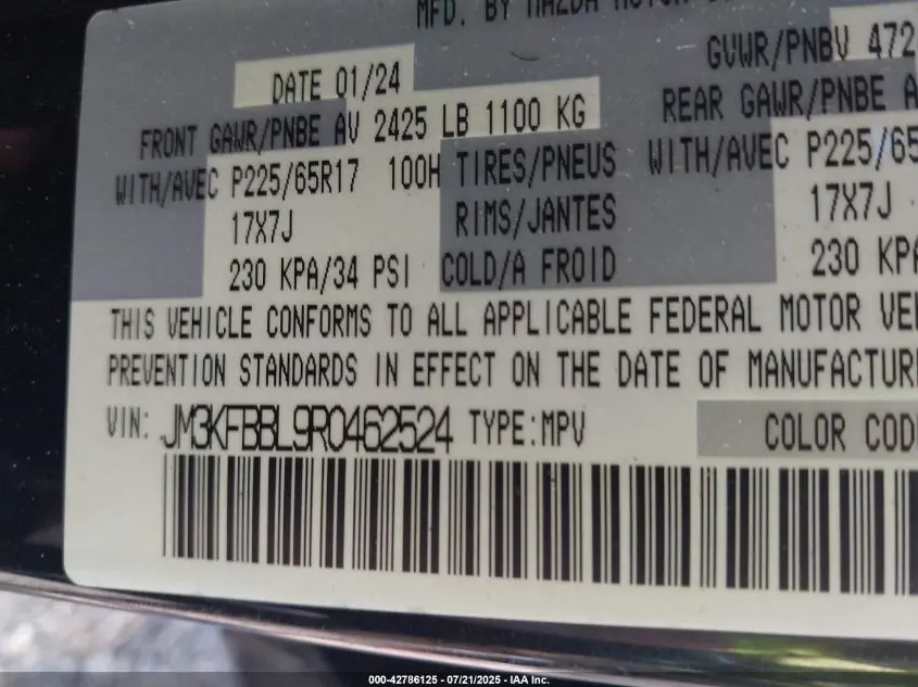 2024 MAZDA CX-5 2.5 S SELECT