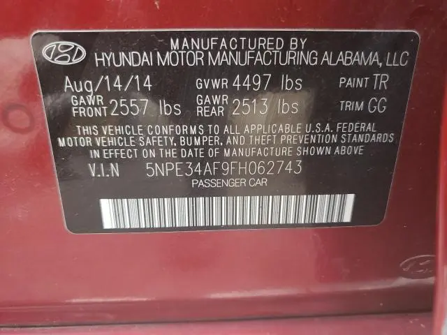 2015 HYUNDAI SONATA SPORT  