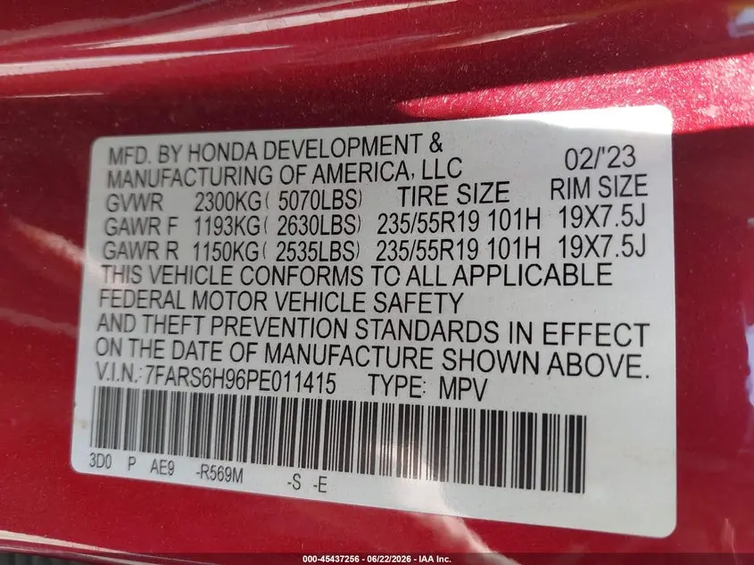 2023 HONDA CR-V HYBRID SPORT TOURING