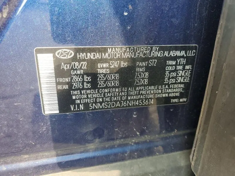 2022 HYUNDAI SANTA FE SEL  