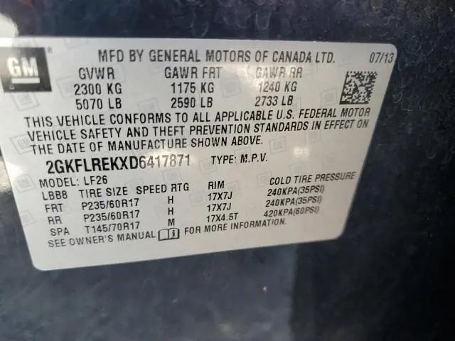 2013 GMC TERRAIN SLE  