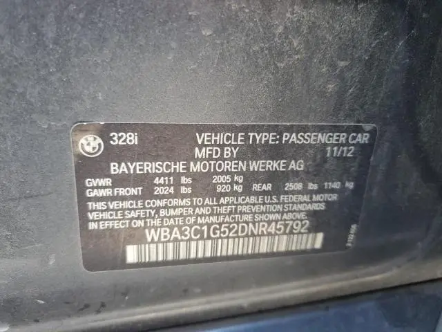 2013 BMW 328 I SULEV  