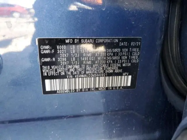 2021 SUBARU ASCENT LIMITED  