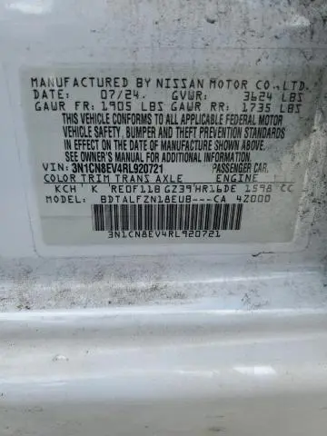2024 NISSAN VERSA SV  