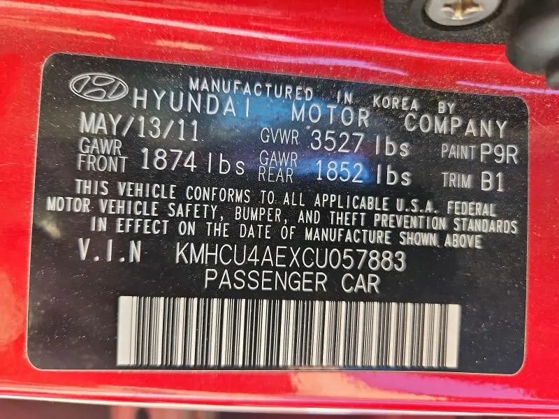 2012 HYUNDAI ACCENT GLS  