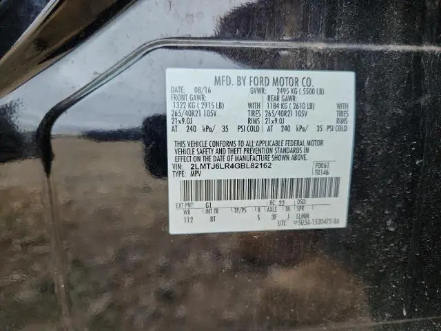 2016 LINCOLN MKX RESERVE