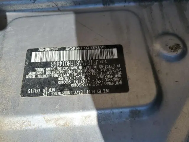 2015 SUBARU IMPREZA   