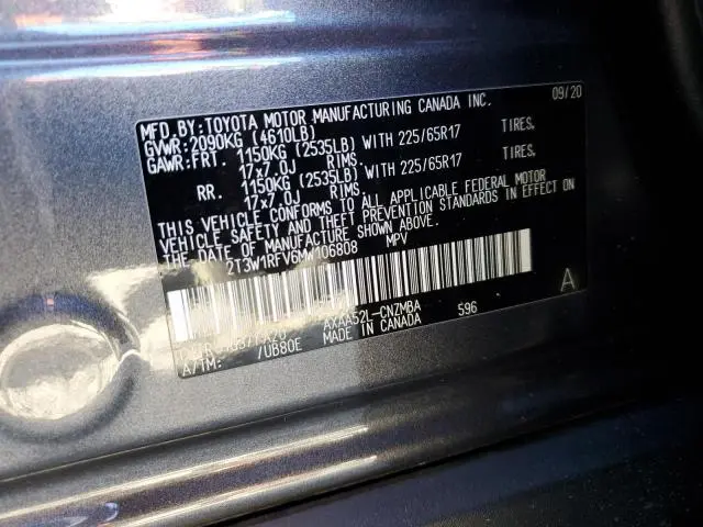 2021 TOYOTA RAV4 XLE  