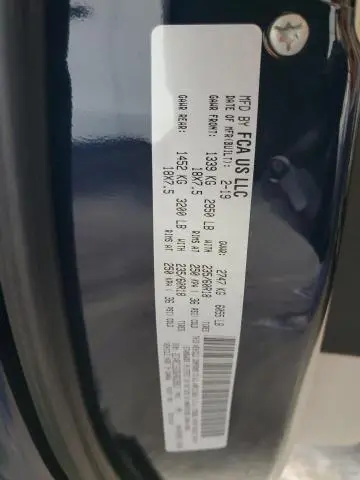 2019 CHRYSLER PACIFICA TOURING L PLUS  