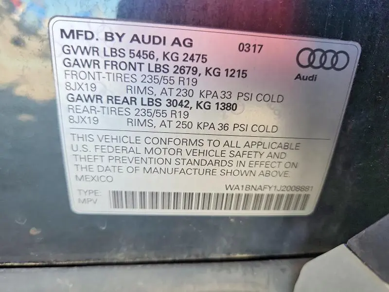 2018 AUDI Q5 PREMIUM PLUS  