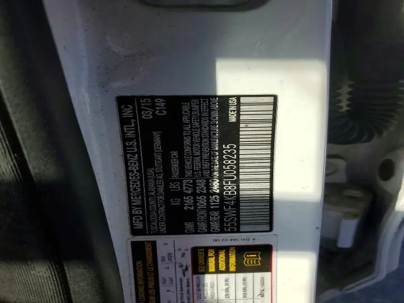 2015 MERCEDES-BENZ C 300 4MATIC  