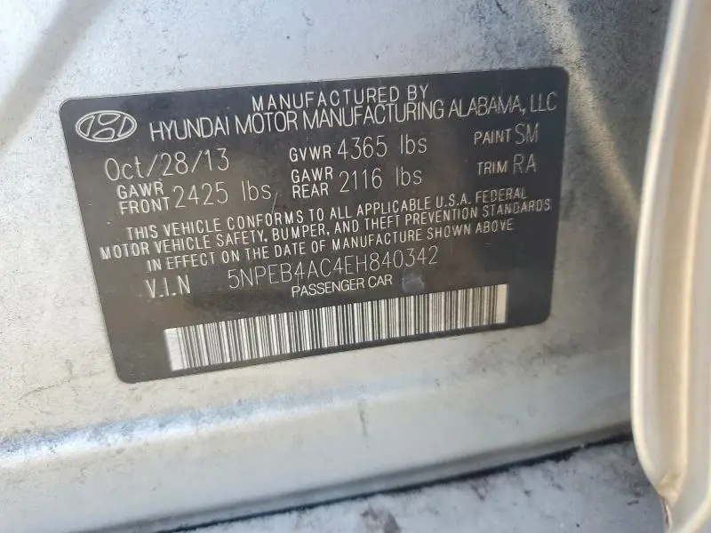 2014 HYUNDAI SONATA GLS  