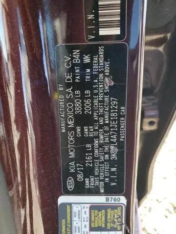 2018 KIA FORTE LX