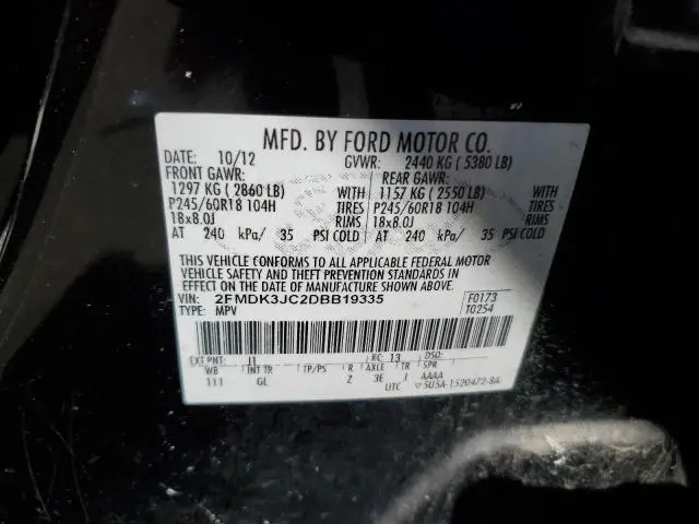 2013 FORD EDGE SEL  