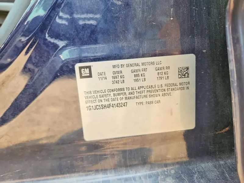 2015 CHEVROLET SONIC LT  