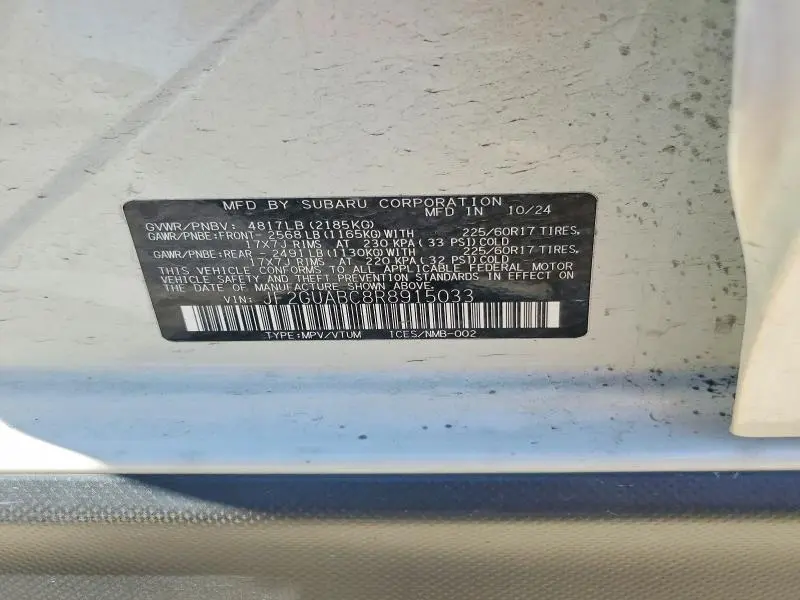 2024 SUBARU CROSSTREK   