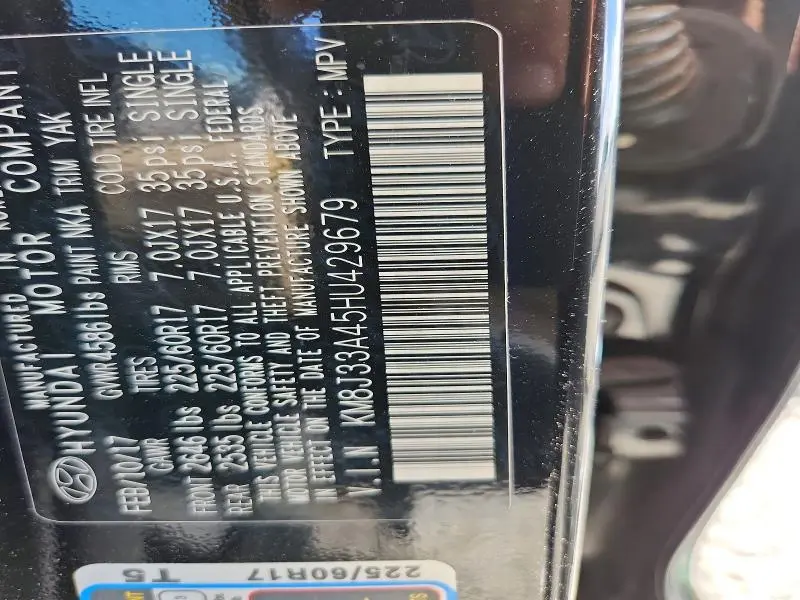 2017 HYUNDAI TUCSON SE PLUS  