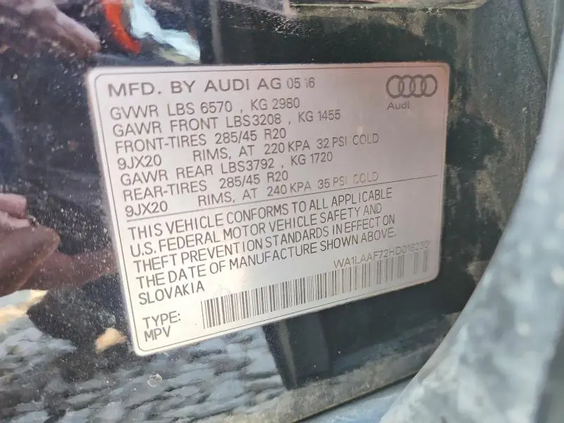 2017 AUDI Q7 PREMIUM PLUS  