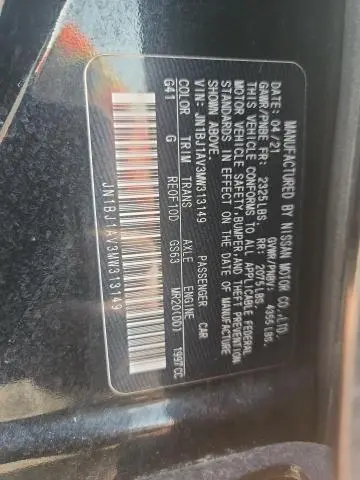2021 NISSAN ROGUE SPORT S  