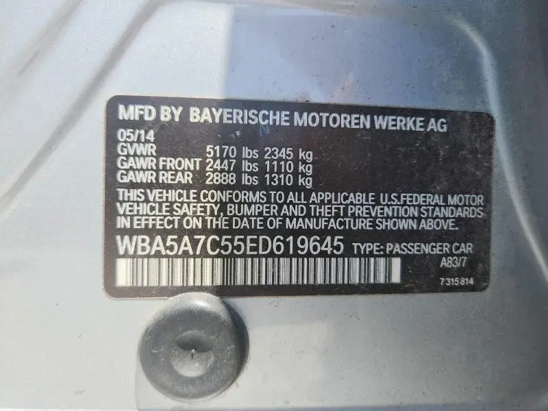 2014 BMW 528 XI  