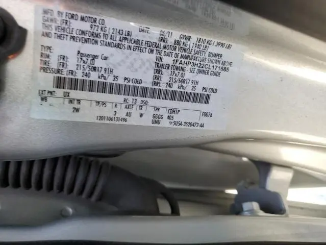 2012 FORD FOCUS SEL  