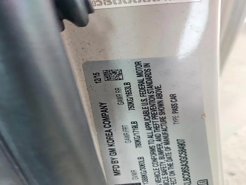 2016 CHEVROLET SPARK 1LT  