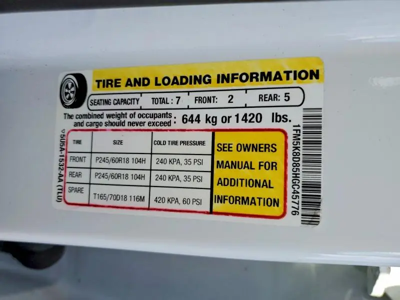 2017 FORD EXPLORER XLT  