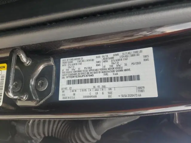 2018 FORD F150 SUPERCREW  