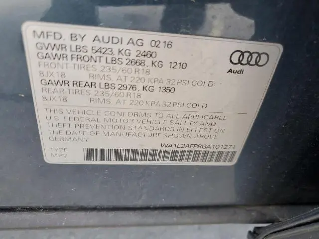 2016 AUDI Q5 PREMIUM PLUS