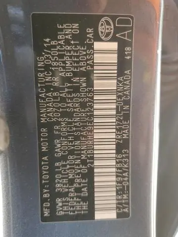 2014 TOYOTA COROLLA L  