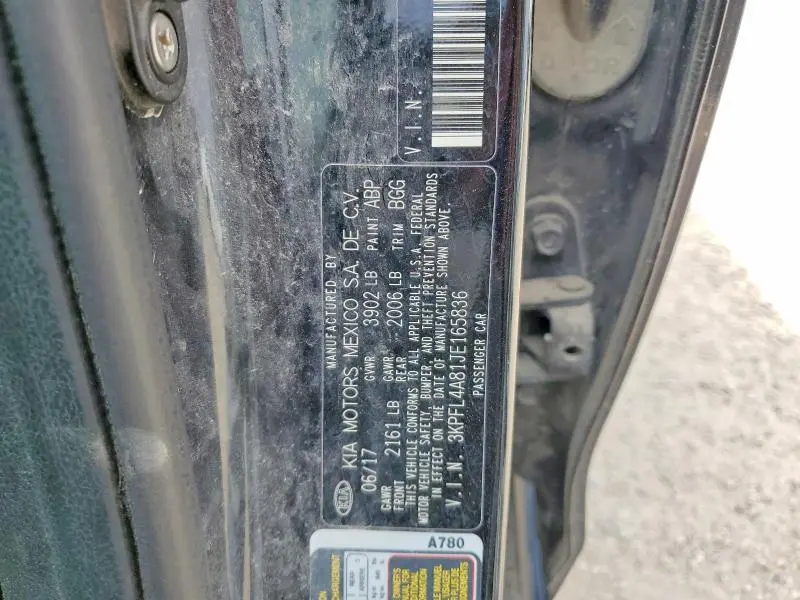 2018 KIA FORTE EX  