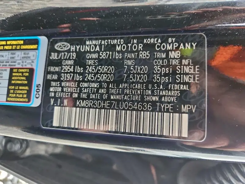 2020 HYUNDAI PALISADE SEL  