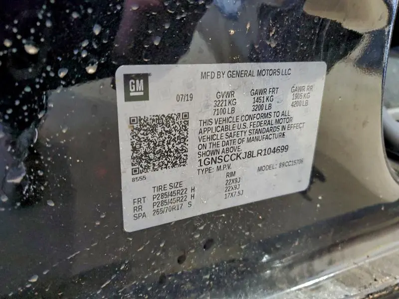 2020 CHEVROLET TAHOE C1500 PREMIER  