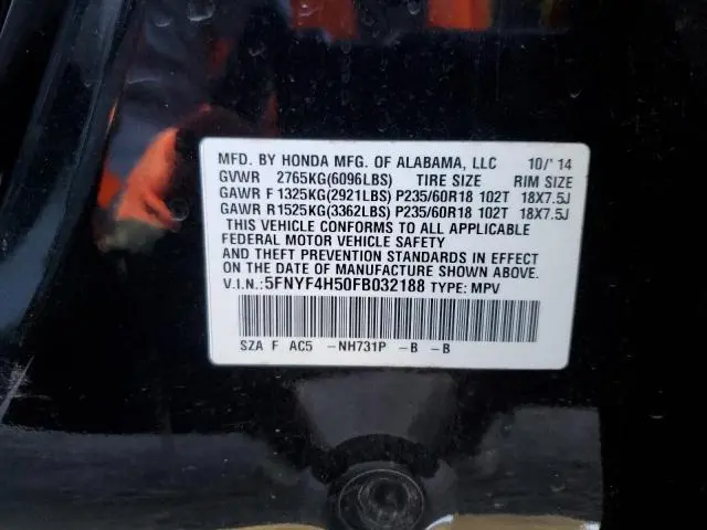 2015 HONDA PILOT EXL  