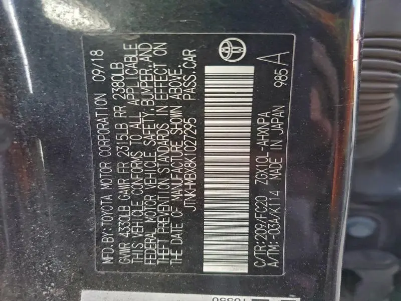 2019 TOYOTA C-HR XLE  