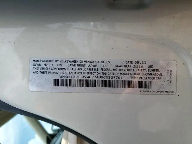 2012 VOLKSWAGEN JETTA SEL  
