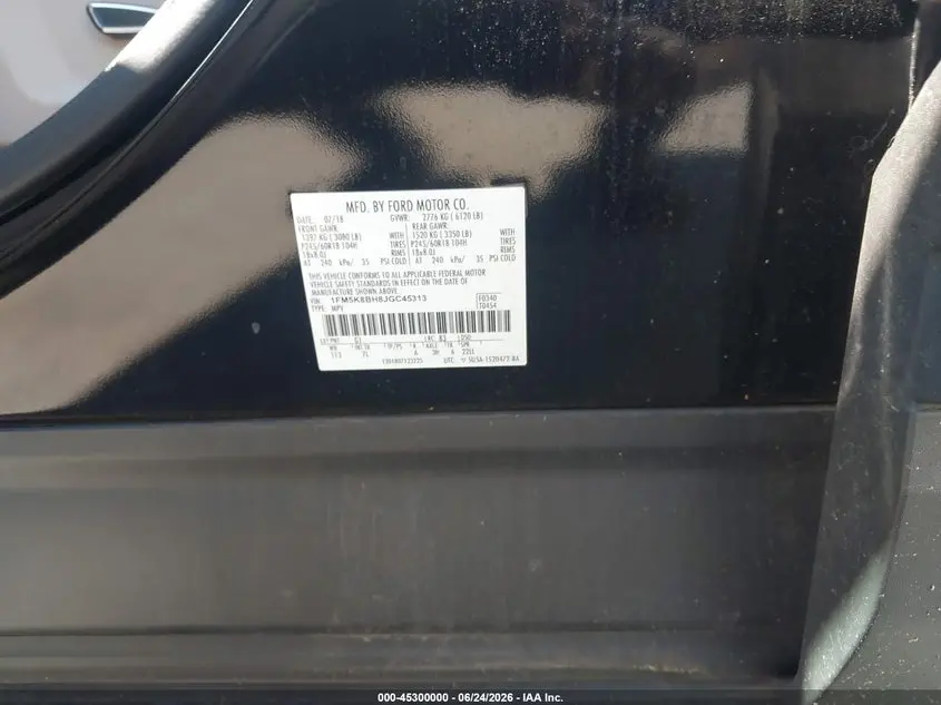 2018 FORD EXPLORER  