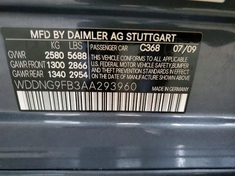 2010 MERCEDES-BENZ S 400  