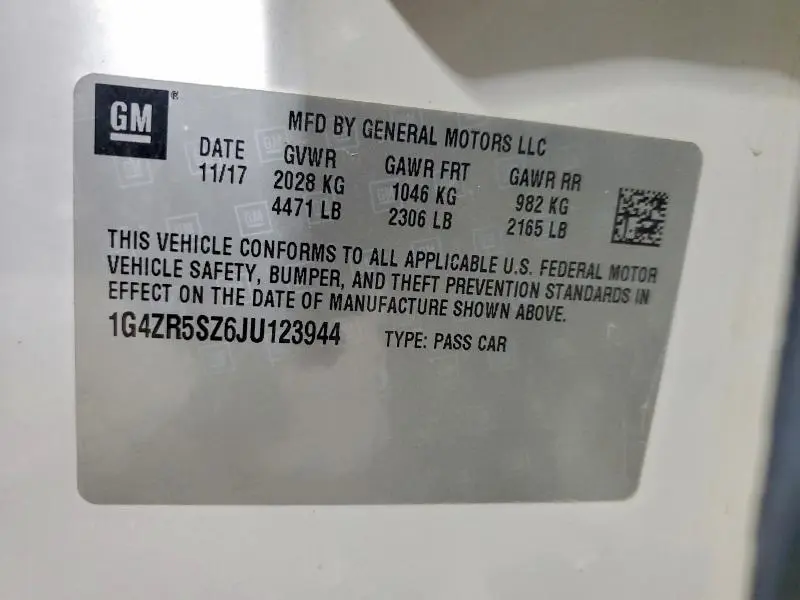 2018 BUICK LACROSSE PREMIUM  